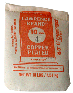 Lawrence Copper Plated Lead Shot #4 10Lbs. Per Bag