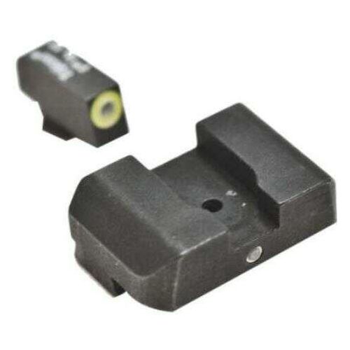 AmeriGlo GL5101 i-Dot Night Sight Fits Glock 17/19/19x/26 Gen5 Tritium Green w/White Outline Front