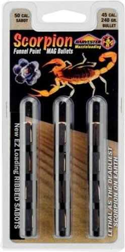 Harvester Scorpion 50 Cal. 240 Grains .451 Poly Tip Sabot 12Pk