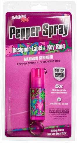 Sabre Designer .54 Ounce Pepper Spray With Key Ring Md: KRDL100