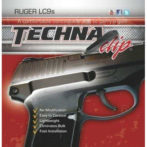 Techna Clip LC9SBR Right Hand Conceal Carry Gun Belt Ruger LC9s/EC9s/Pro Carbon Fiber Black