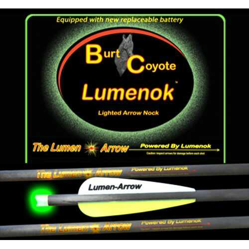 LEMENOK XBOW Arrow 20" Carbon Grn Lighted NOCK Crescent 3Pk