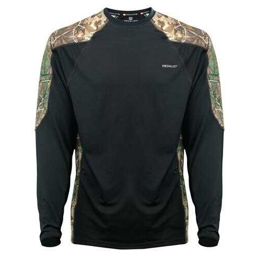 Medalist Performance Crew Ls Level-2 Black/Rt Camo 2X-Large