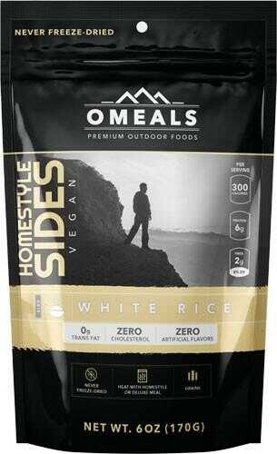 OMEALS White Rice Side Dish 6 Oz. FLAMLESS HEATING