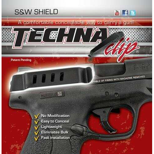 Techna Clip Belt Fits S&W Shield Right Hand Black SHBR